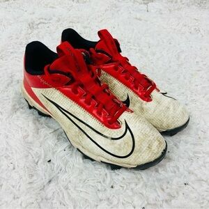 Nike red & white Vapor Edge Shark 2 Football Cleats size 6